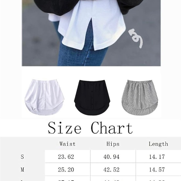 Unisex Shirt Extender for Layering Adjustable Layering Fake Top Lower (Size M) - Picture 2 of 5